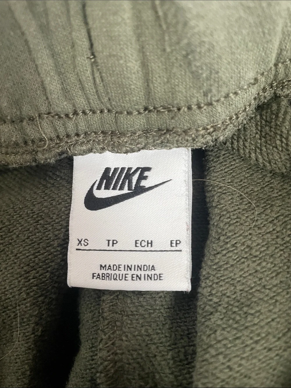 Nike Kids Dark Olive Green Fleece Joggers